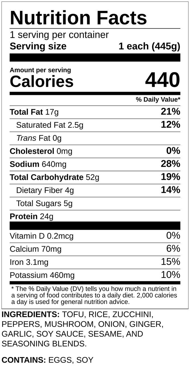 Skewer-less 'Steak' Bowl (Tofu)